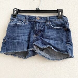 Abercrombie & Fitch Cutoff Jean Shorts Womens Size 0R‎ Cotton Denim Blue